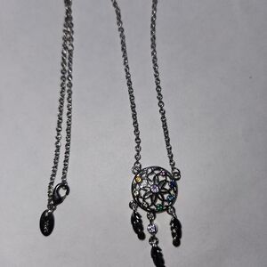 Sterling silver dreamcatcher necklace
